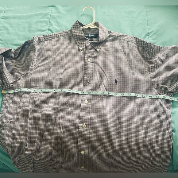 Ralph Lauren Yarmouth Purple And Navy Plaid Polo Shirt Size 16 (Medium) 32/33 - Picture 7 of 7